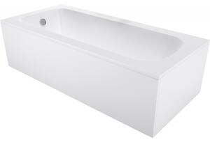 Mexen Vega cadă dreptunghiulară 120 x 70 cm cu panou, alb - 55011207000X