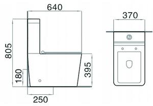 Mexen CUBE - combinatie toaleta + scaun, 31014000