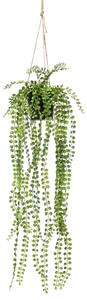 Emerald Ficus artificial Pumila, tufă suspendată în ghiveci, 60 cm 700336
