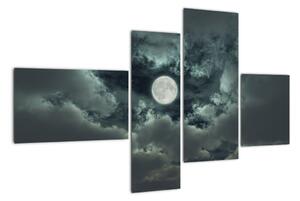 Tablou - lună ?i nori (110x70cm)