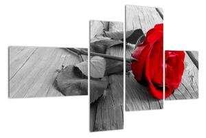 Tablou - trandafir cu flori ro?ii (110x70cm)