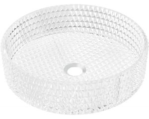 Mexen Aura sticlă chiuvetă pe blat 39 x 39 cm, Transparent - 24013900