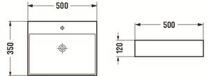 Mexen Blanca lavoar pe blat 50 x 35 cm, negru mat - 21105085