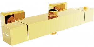 Mexen Cube baterie termostatică de duș, Aurie - 77250-50