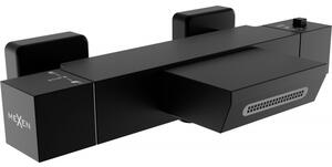 Mexen Cube baterie termostatică pentru cadă, Neagră - 77360-70