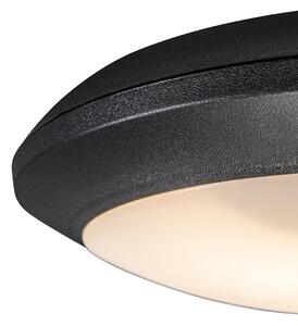 Lampă de tavan neagră cu senzor de mișcare IP65 - Umberta