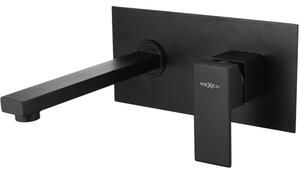 Mexen Cube baterie chiuvetă pe perete, Neagră - 73115-70