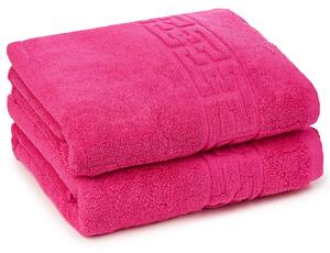 2 Prosoape Baie Bumbac 620g PRG612 Pink 70x130 cm