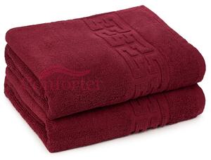 2 Prosoape Fata Bumbac 620g Hotel PRG611 Burgundy 50x90 cm