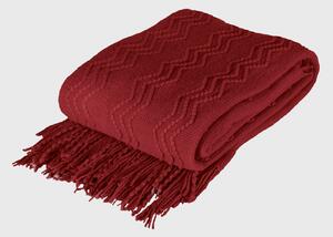 Pătură tricotată Marilyn Red caramiziu 170 cm