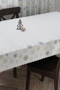 Față de masă Snow flake alb 140 cm