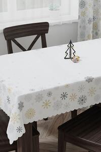 Față de masă Snow flake alb 140 cm