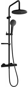 Mexen KX05 set de duș cu pară de tip ploaie și baterie termostatică, Neagră - 771500591-70