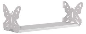 Raft Kelebek, din PAL melaminat, alb, 60x20x20 cm