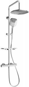 Set de duș Mexen KT17 cu robinet termostatic Kai, crom, 771501793-00