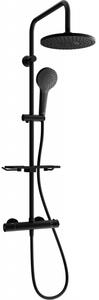 Set de duș Mexen KT05 cu robinet termostatic Kai, negru, 771500593-70