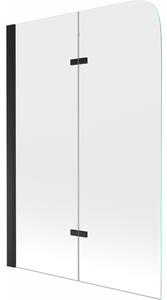 Mexen Felix paravan cadă 2-aripi80 x 140 cm, transparent, Neagră - 890-080-002-70-00
