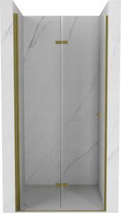 Mexen Lima uși de duș pliabile 80 cm, transparent, auriu - 856-080-000-50-00