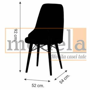 Set Masa Extensibila Neagra cu 6 scaune Eva Modella Gri