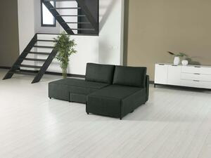 Coltar Extensibil Multifunctional Armada Modella, Reversibil si Convertibil, Gri, 2 Perne Decor Incluse, Textura Stofa