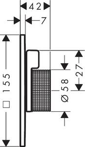 Axor Citterio C baterie cadă-duș ascuns auriu 49451250