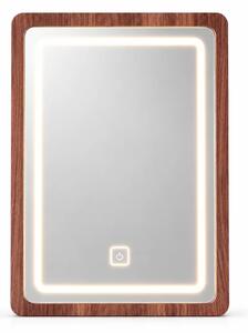 Oglinda LED pentru masuta de machiaj CRYSTAL - Walnut