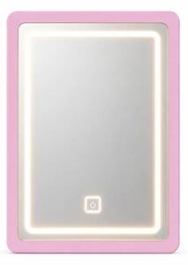 Oglinda LED pentru masuta de machiaj CRYSTAL - Pink