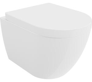 Mexen Lena vas de toaletă Rimless cu capac gros cu închidere lentă , Albă - 30298000