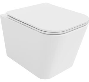 Mexen Teo vas de toaletă Rimless cu capac slim cu închidere lentă , duroplast, Albă - 30850600