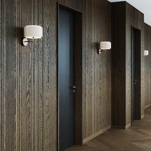 DFTP by Nordlux Aplică de perete Takai cu abajur din țesătură dublu stratificată, Bej, dormitor, Țesătură / Textil, Design