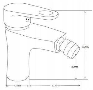 Mexen Kama baterie pentru bideu, negru - 72520-70