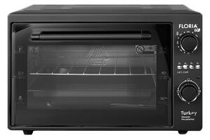 Cuptor electric Floria ZLN2898,NEGRU capacitate 38 Litri, Putere 1500W, Gratar, Tava inclusa