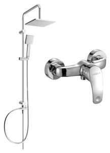 Mexen Tord set de duș cu pară de tip ploaie și baterie de duș Fabia, Crom - 746540200-00