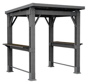 Acoperis pentru gratar, Keter Gazebo, din material plastic, Antracit