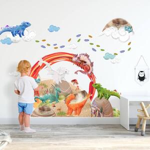 INSPIO-Autocolant textil - Wall autocolant - Fairyland de dragoni