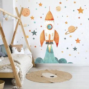 INSPIO-Autocolant textil - Space Rocket - Abtibilduri perete