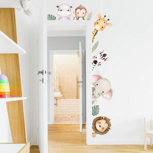 INSPIO-Autocolant textil - Tapet autocolant perete - animale Safari în jurul ușii