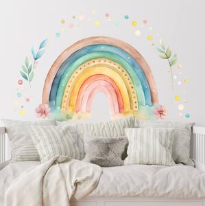 INSPIO-Autocolant textil - Sticker perete copii - Curcubeu