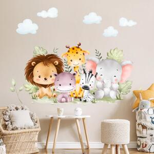 INSPIO-Autocolant textil - Abtibild perete - Animale din safari