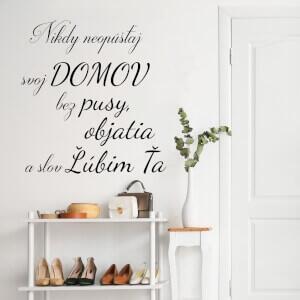 INSPIO-Producție cadouri și deco - Autocolant pentru perete: Nu pleca niciodată de acasă fără un sărut