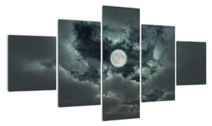 Tablou - lună ?i nori (125x70cm)