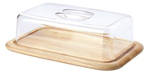 Tocător de bucătărie cu capac 38,5x25,5 cm ficus de cauciuc Continenta C3072