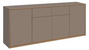 Comoda pentru living COMPLEX, gri, PAL laminat, 220x40x89 cm