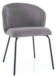 Scaun KEVIN, gri/negru, stofa clasica/metal, 57x44x79 cm