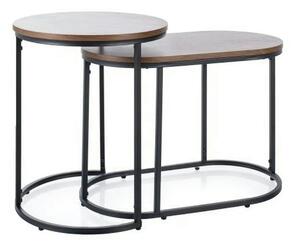 Set 2 masute TWINGO, nuc/negru mat