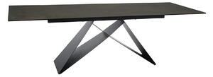 Masa extensibila WESTIN, maro/negru, sticla/ceramica/metal, 160/240x90
