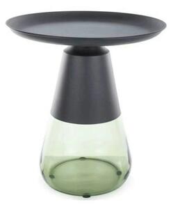 Masuta cafea TIFFANY A BLACK, verde/negru, metal/sticla, 50x52 cm