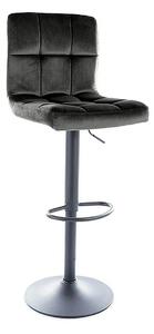 Scaun bar C105, negru - Bluvel 19, stofa catifelata/metal, 42x39x96/11