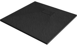 Mexen Hugo, cadă de duș pătrată SMC 70 x 70 cm, negru mat, 42707070