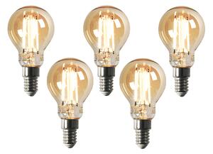 Set 5 becuri Lampă LED Smart E14 reglabilă în Kelvin P45 goldline 4,9W 470 lm 1800-4000K